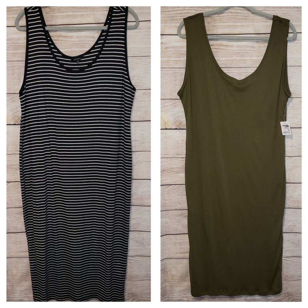 Charlotte Russe NWT 3x Ribbed Plus Size Bodycon Dresses